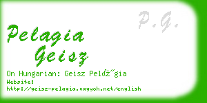 pelagia geisz business card